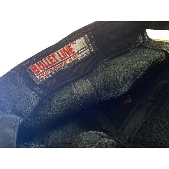 Black Atlantic Hyundai Baseball Cap Adjustable Bullet Line Headwear Buckle Back - Picture 3 of 3